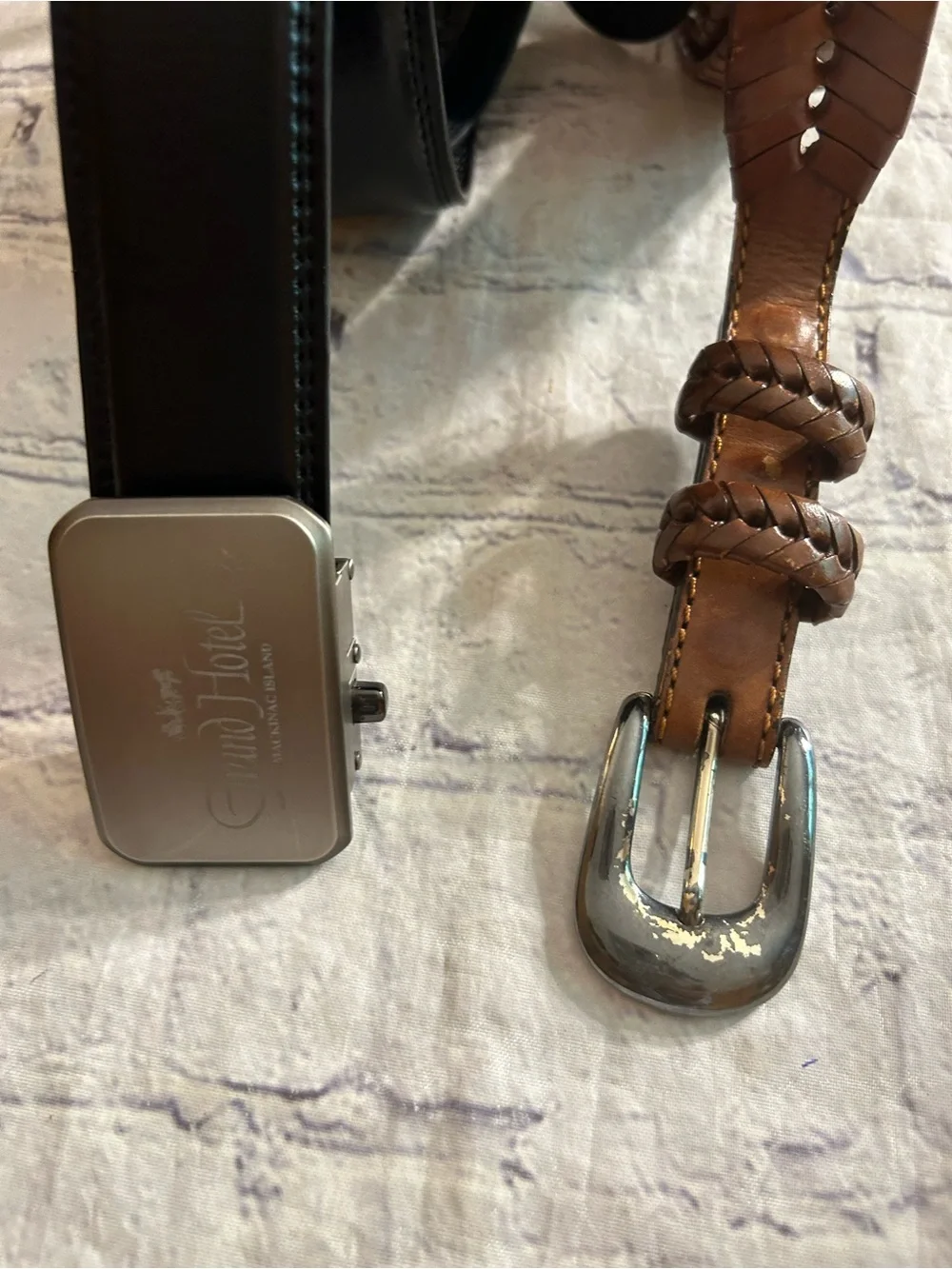 JOSEPH ELLIOTT BLACK GENUINE LEATHER GRAND HOTEL BUCKLE ADJUSTABLE BROWN WESTERN